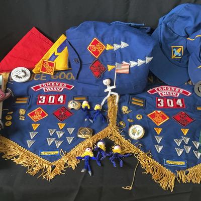 Vintage Boy Scouts Apparel, Pins And Books