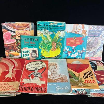 Large Amount of Vintage Paper Cover Cookbooks * Household Guides 