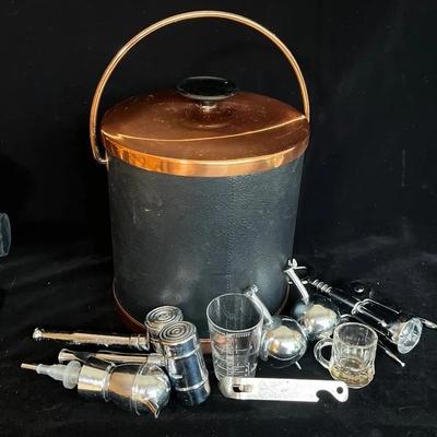 Vintage Ice Bucket & Barware
