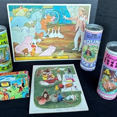 Vintage Puzzles * HG Toys * Jaymar Disney Characters * Mary Poppins Tray * Playskool Tray *