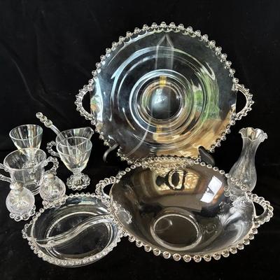 11 Vintage Imperial Candlewick Bead Edge Serving Pieces 