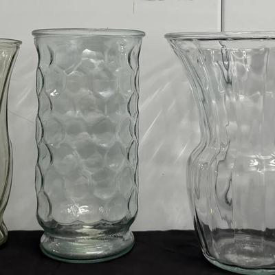 Clear Glass Vase Collection – Mixed Shapes, Hurricane Style, Décor & Floral Ready