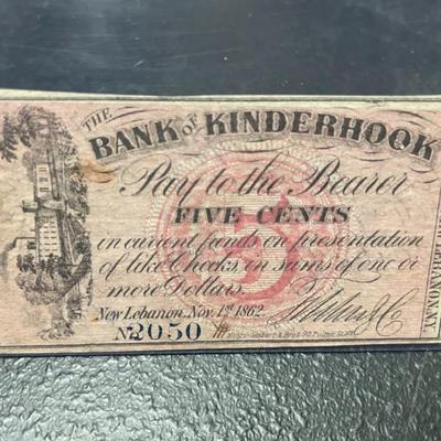 Sale Photo Thumbnail #72: ***SEE HANDWRITTEN NOTE ON REVERSE***1862 CURRENCY