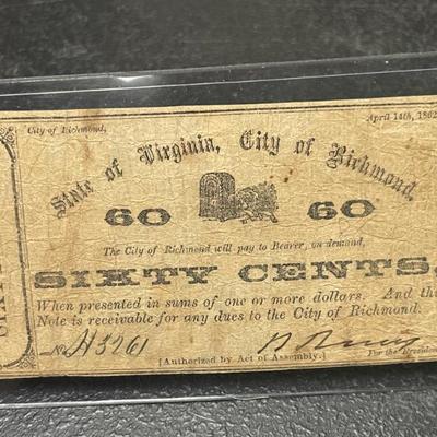 Sale Photo Thumbnail #63: 1862 CURRENCY