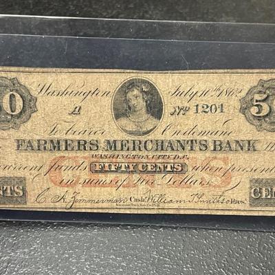 Sale Photo Thumbnail #80: 1862 CURRENCY