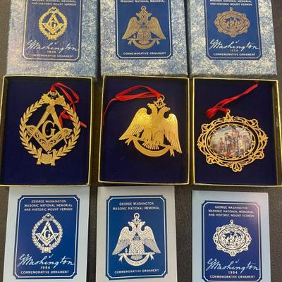 Sale Photo Thumbnail #54: MASONIC MEMORIAL ORNAMENTS