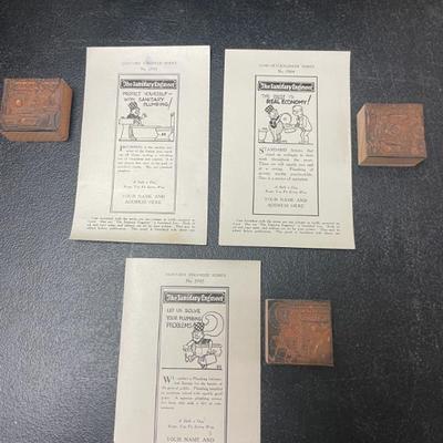 Sale Photo Thumbnail #42: VINTAGE PRINT BLOCKS WITH PROOFS
