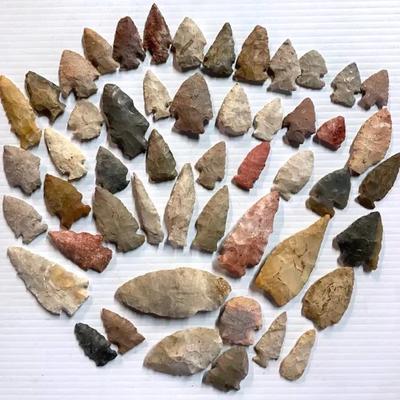 Collection Of Arrowheads & Projectile Points (50)