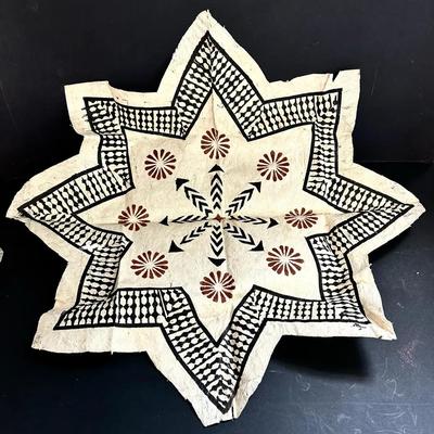 Fijian Hand Painted Masi Fabric Panel
