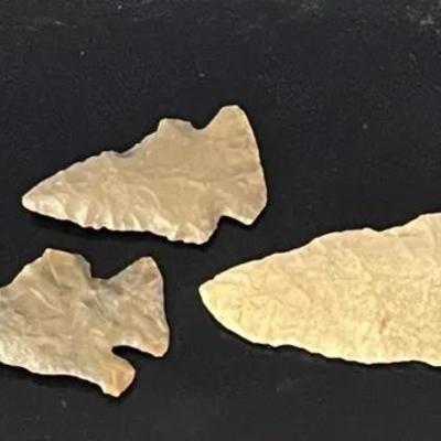 Archaic Period Projectile Points, Corner Notched (3)
