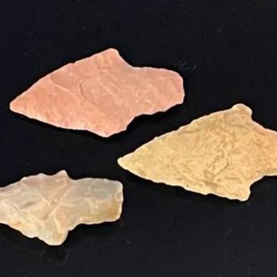 Archaic or Woodland Period Projectile Points, Stemmed (3)
