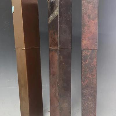 1940s Elmer & Amend, Wahman Copper Scientific Storage Boxes