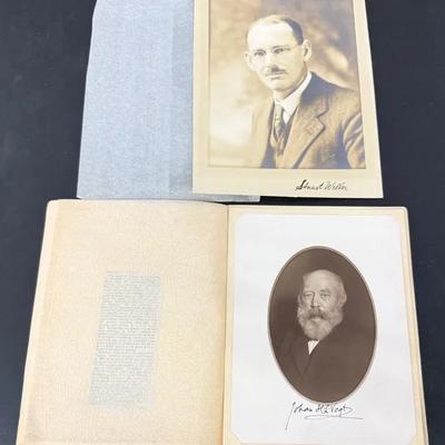 Original Signed Portraits Of Famous Geologists (2) Stuart Weller & Johan H.L. Vogt