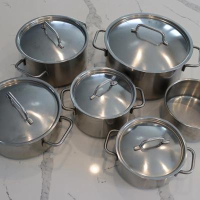 Gourmet International (Germany) Professional Grade Stainless Steel Cooking Pot Set (6 pcs)