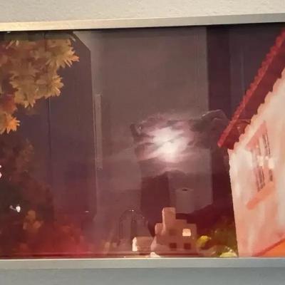 Framed Miami Night Scene Themed Photo