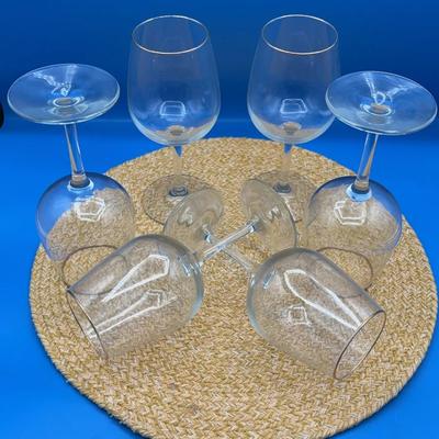 BP495 Set of 6 Clear 7.5" Tall Stemmed Wine Glasses #1