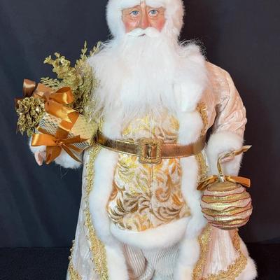 BP401 Santa In White & Gold