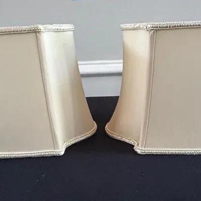 BP641 Two Matching Cream Lamp Shades