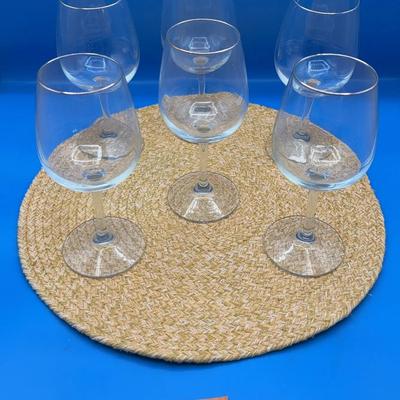 BP497 Set of 6 Clear 7.5" Stemmed Wine Glasses #2