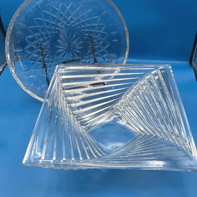 BP603 Rogaska Crystal Round Platter & J.G. Durand Crystal Bowl