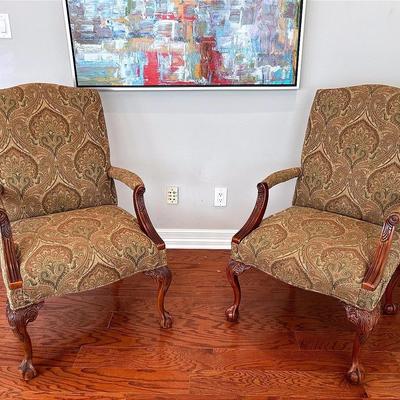 BP400 Fairfield Queen Anne Style Armchairs (2)