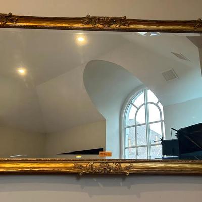 BP441 Large Antique Style Gold-framed Wall Mirror 