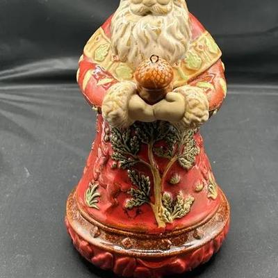 BP413 Enesco The Art Of Nature Santa Claus Lidded Jar 