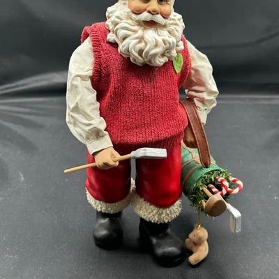 BP411 Kurt Adler Fabriche Golf Santa Figurine 