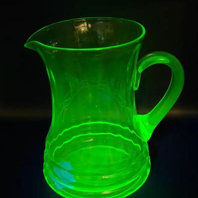 Uranium Glass Pitcher 