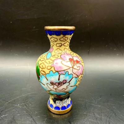 vintage miniature cloisonné Vase