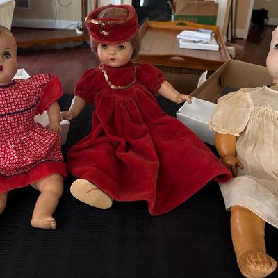 Vintage Dolls Lot – 3 Dolls with Moving Eyes