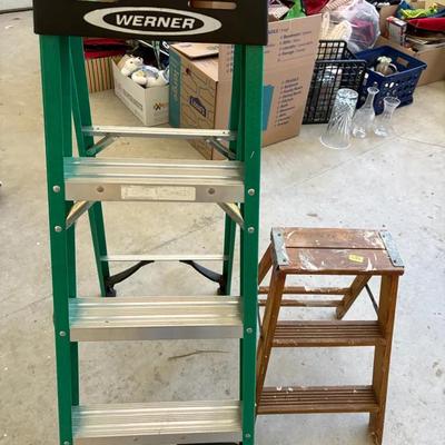 Lot of Two Ladders – Werner and Step Ladder