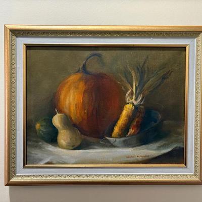 Fall Harvest Vegetable Painting by Stephanie E. C. Frocasso – 20” x 16”