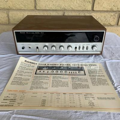 Vintage Sansui 350A Stereo Amplifier Tested Works 