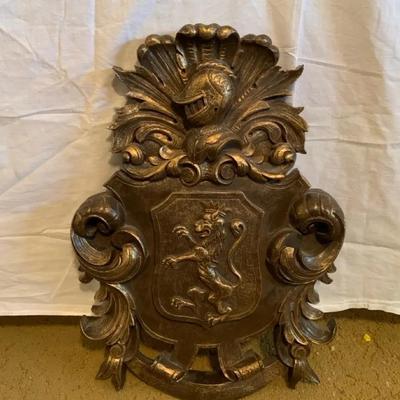 Plaster Cast Lion Coat Of Arms 