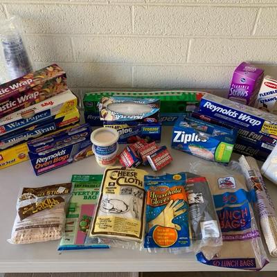 Various Plastic Storage Bags And Other Miscellaneous Kitchen Items