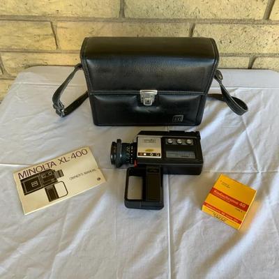 Vintage Minolta XL-400 Movie Recorder With Case And Manual Untested 
