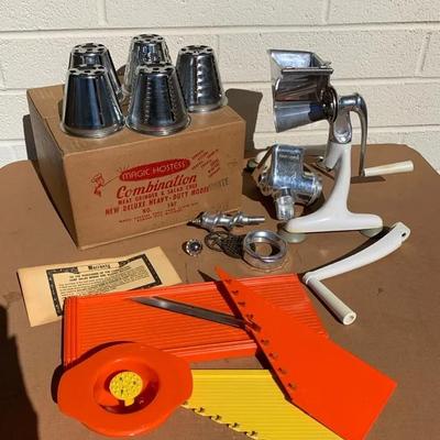 Magic Hostess Meat Grinder & Salad Chef, Combo Chef Slicer