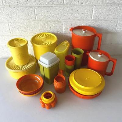 Vintage Colorful Tupperware Set