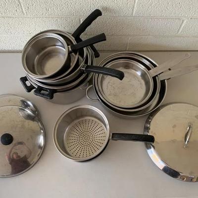 Set Of Pans By Low Heat Including Stainless Steel 
