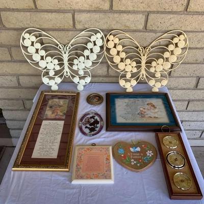 Lot Of Hanging Wall Decorations , Butterfly’s , Message Art 