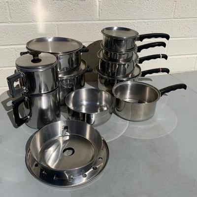 Large Set Of Lo Heet Vintage Pots & Pans Set With Coffee Maker