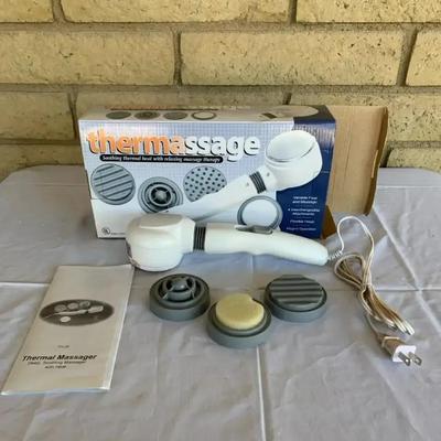 Vintage Thermassage Thermal Heat Messager New In Box Tested Works