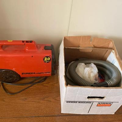 Eureka Mighty Mite Vacuum With Box Of Vacuum Accessories 