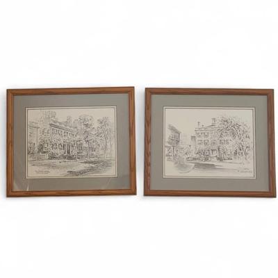 DC505 Architectural Pencil Sketches By Jas F Murray 