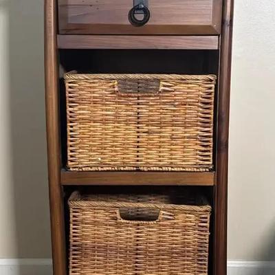Storage Shelf With Baskets