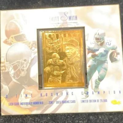 Authentic Emmitt Smith Gold Foil Card 1995 