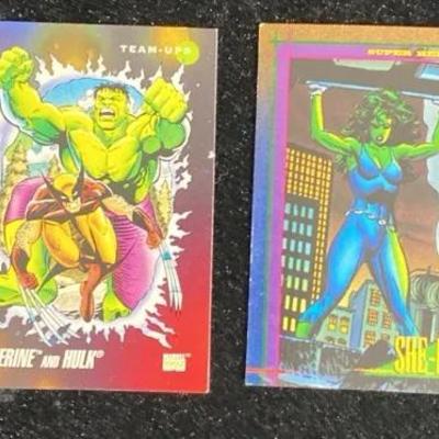Vintage She Hulk and Wolverine Cards 