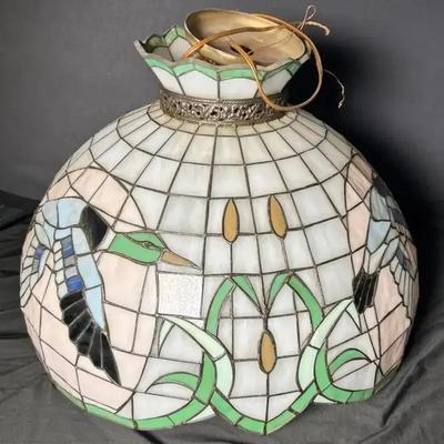 Tiffany Style Geese Themed Hanging Lamp