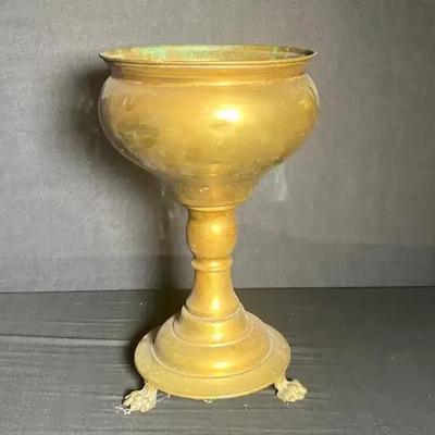 Vintage Claw Foot Brass Bowl 